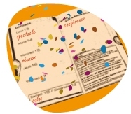 Pictogramme avec agenda �tudiant orange