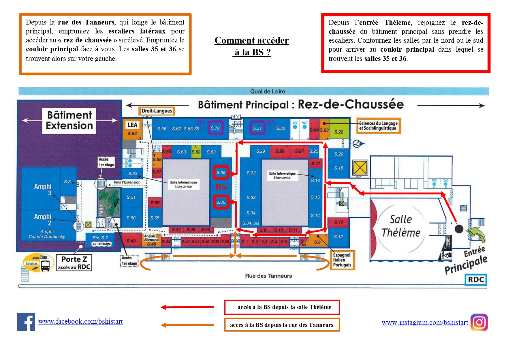 Plan d'accès BS - Salles 35 & 36